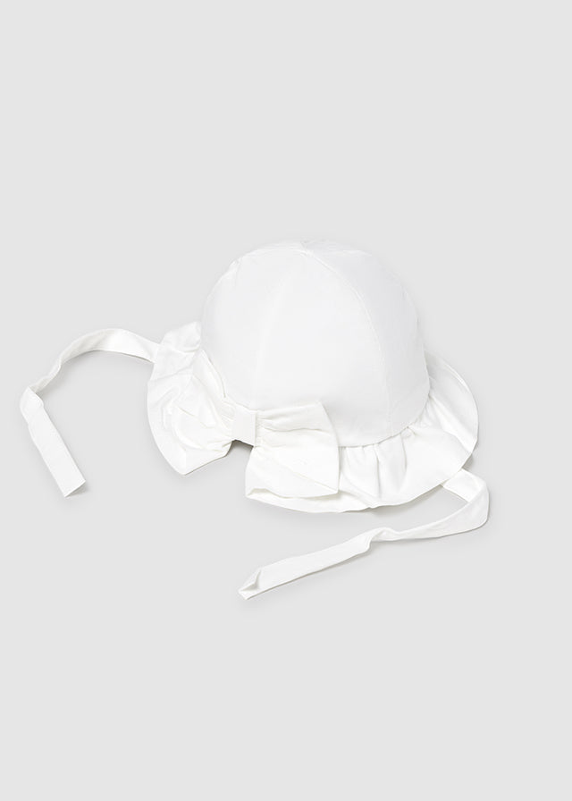 cappellino neonata cotone fiocco