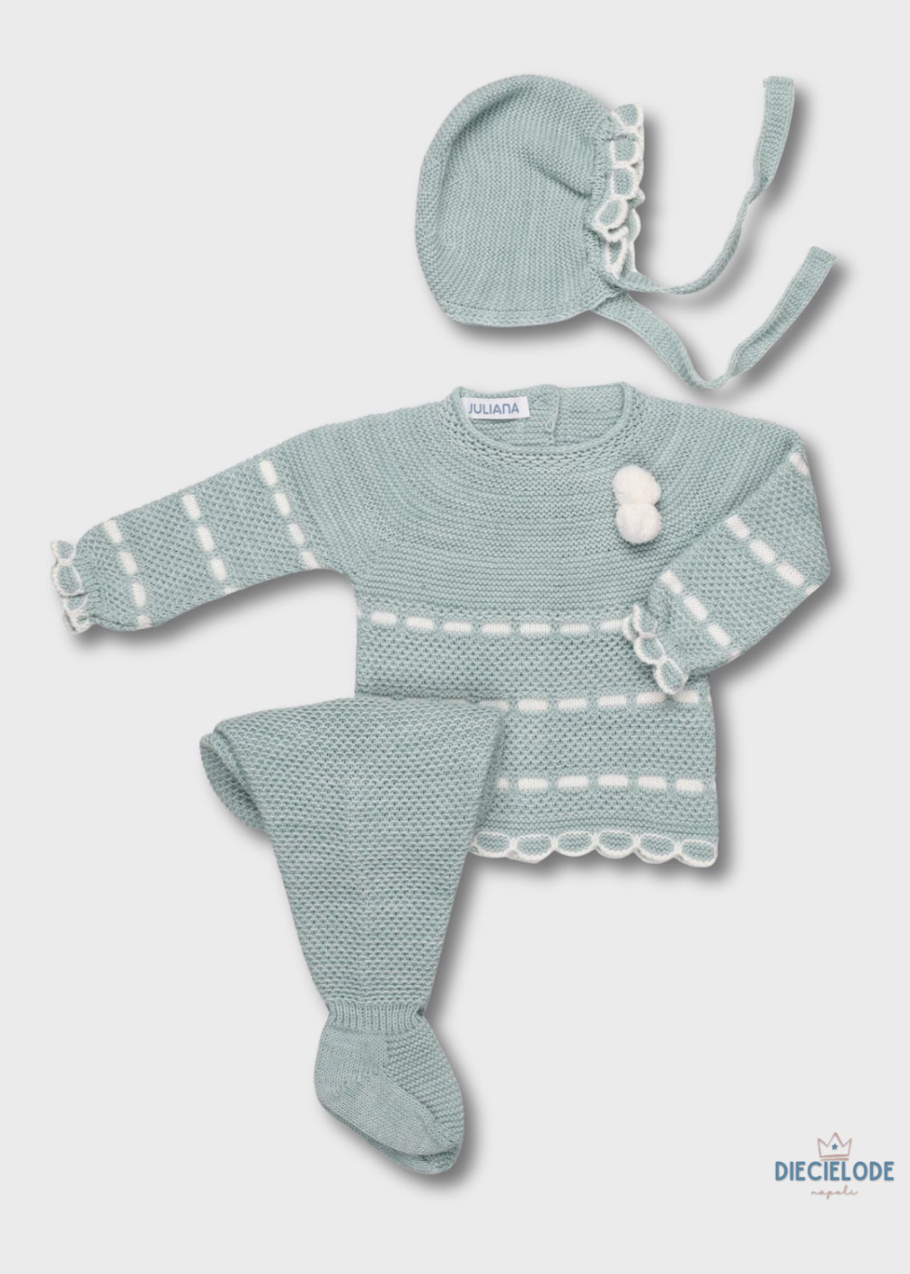 completino neonata tricot+cuffietta