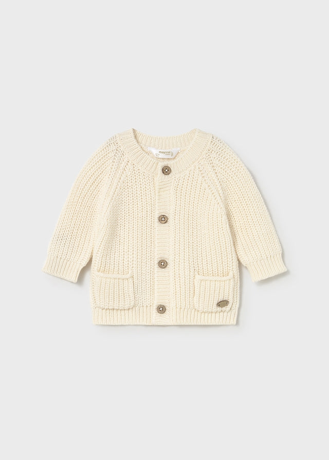 cardigan neonato tricot costina