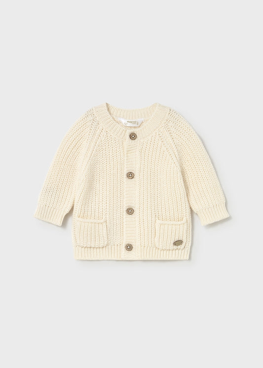 cardigan neonato tricot costina