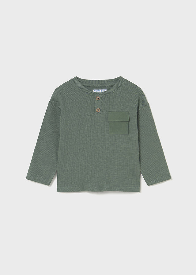 maglia cotone bottone serafino