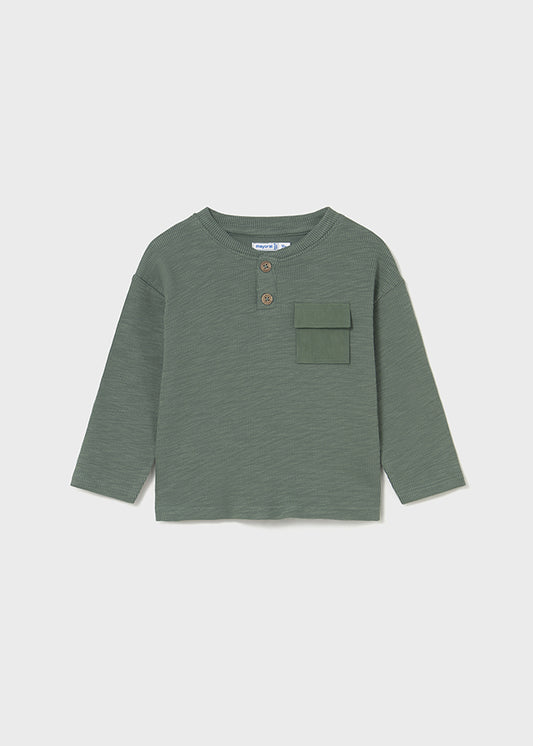 maglia cotone bottone serafino