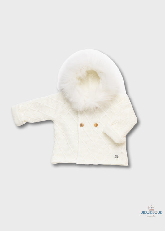 cappottino neonato cappuccio pelliccia
