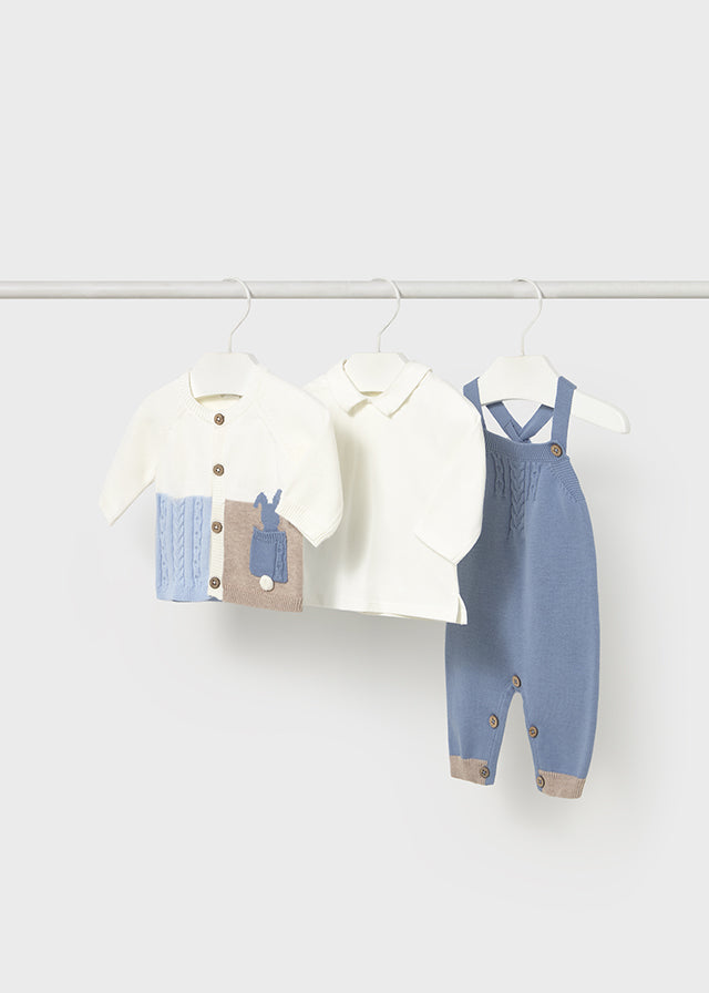 completino neonato tricot 3/pz
