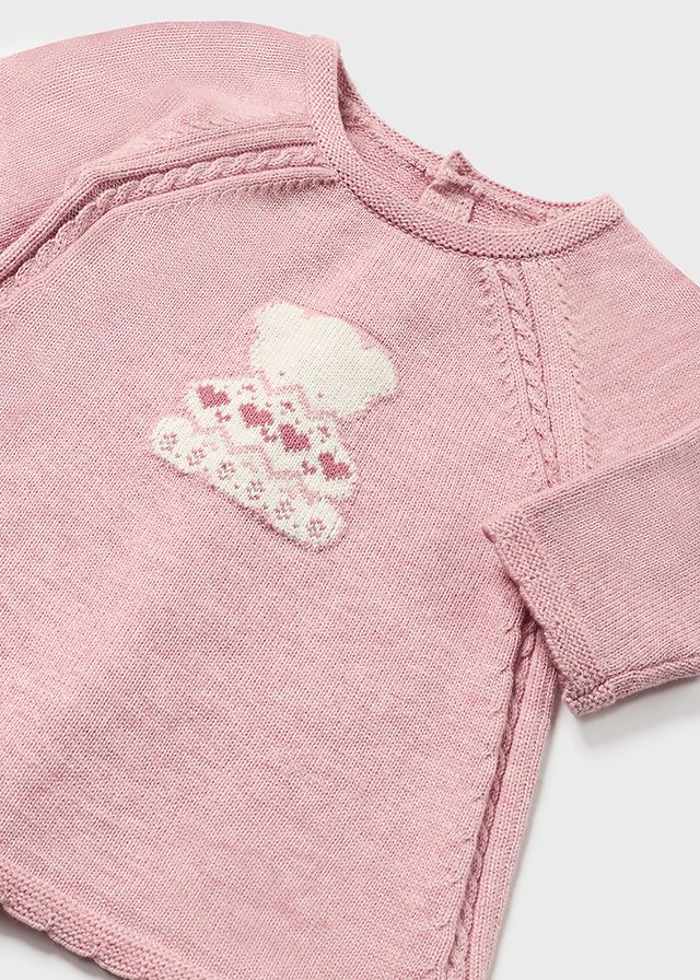 Vestito in tricot con fascia abbinata