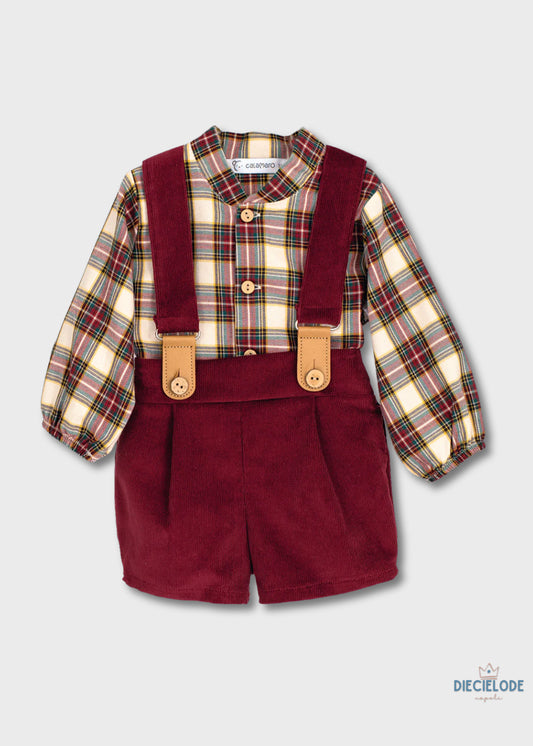 completino neonato tartan