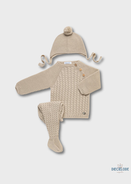completino neonato tricot+cuffietta