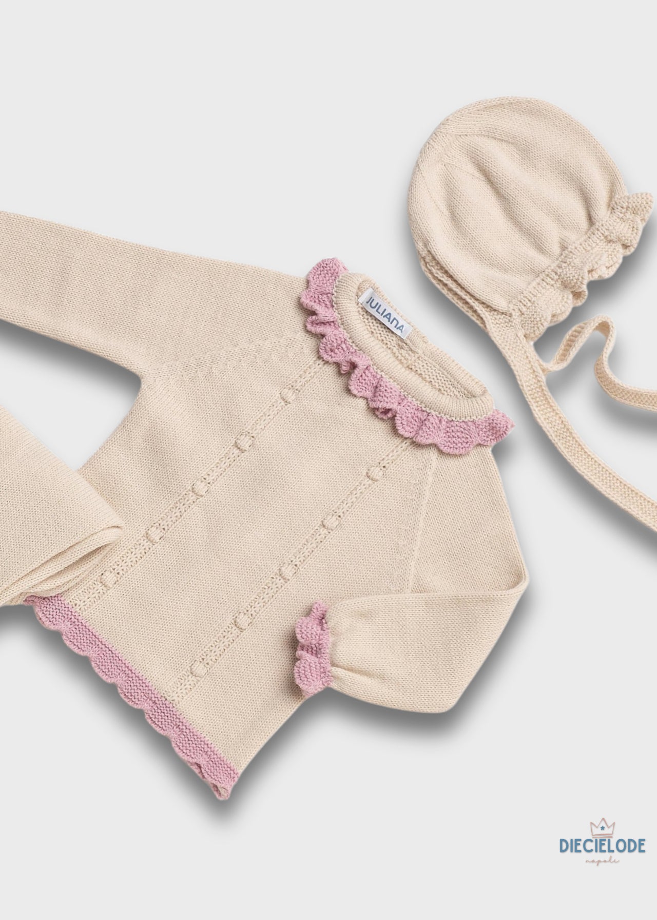 completino neonata tricot+cuffietta