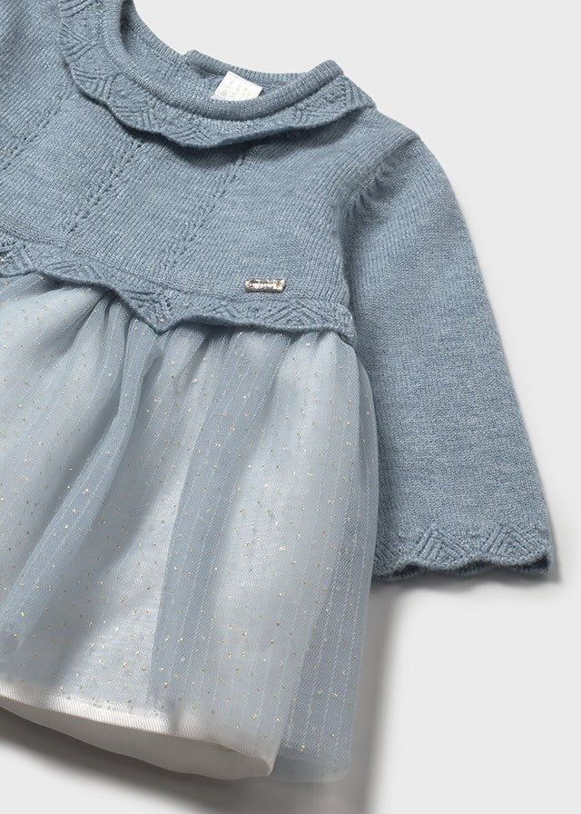 abitino neonata tricot e toulle