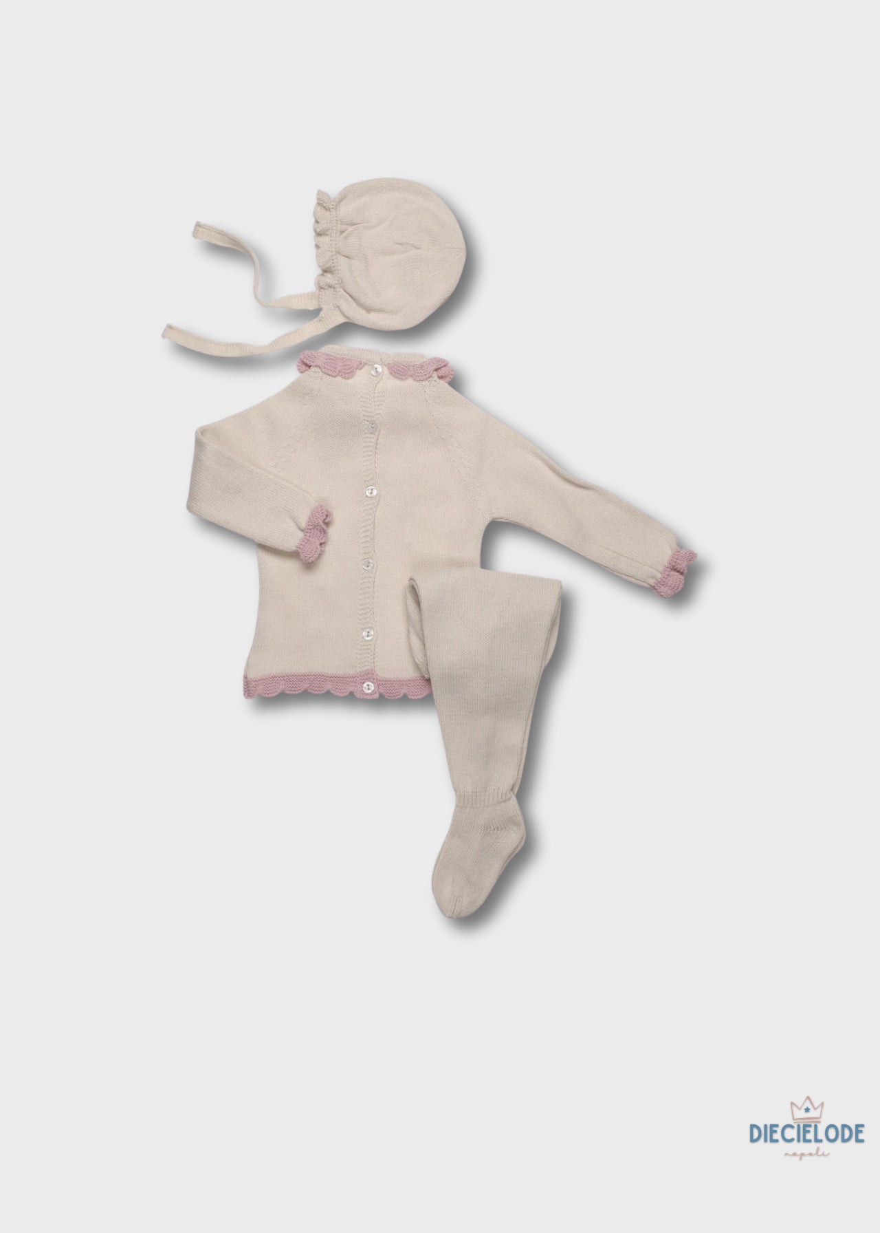 completino neonata tricot+cuffietta
