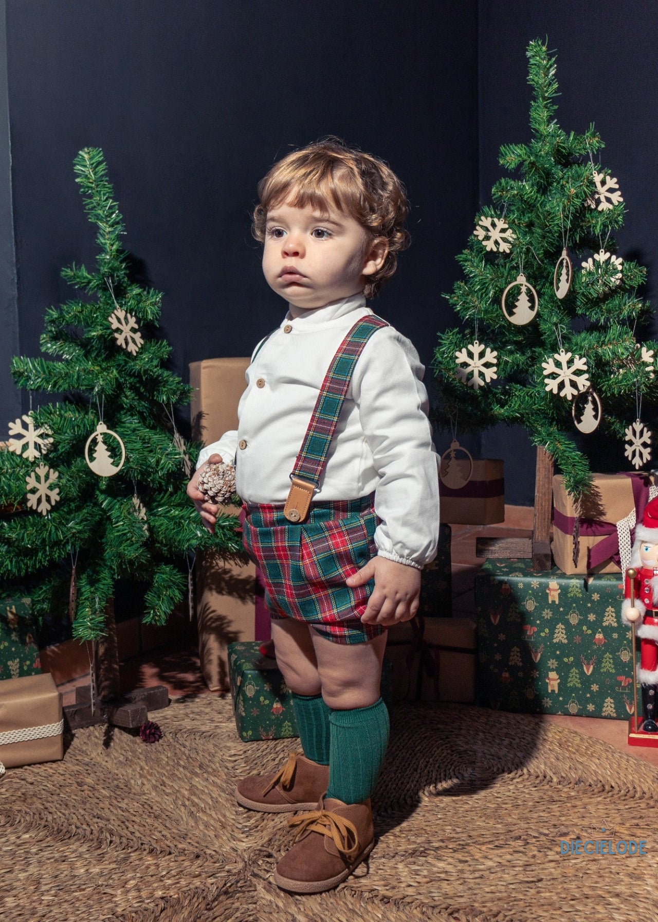 completino neonato tartan