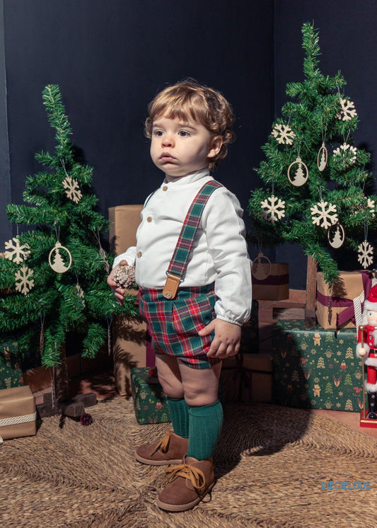 completino neonato tartan