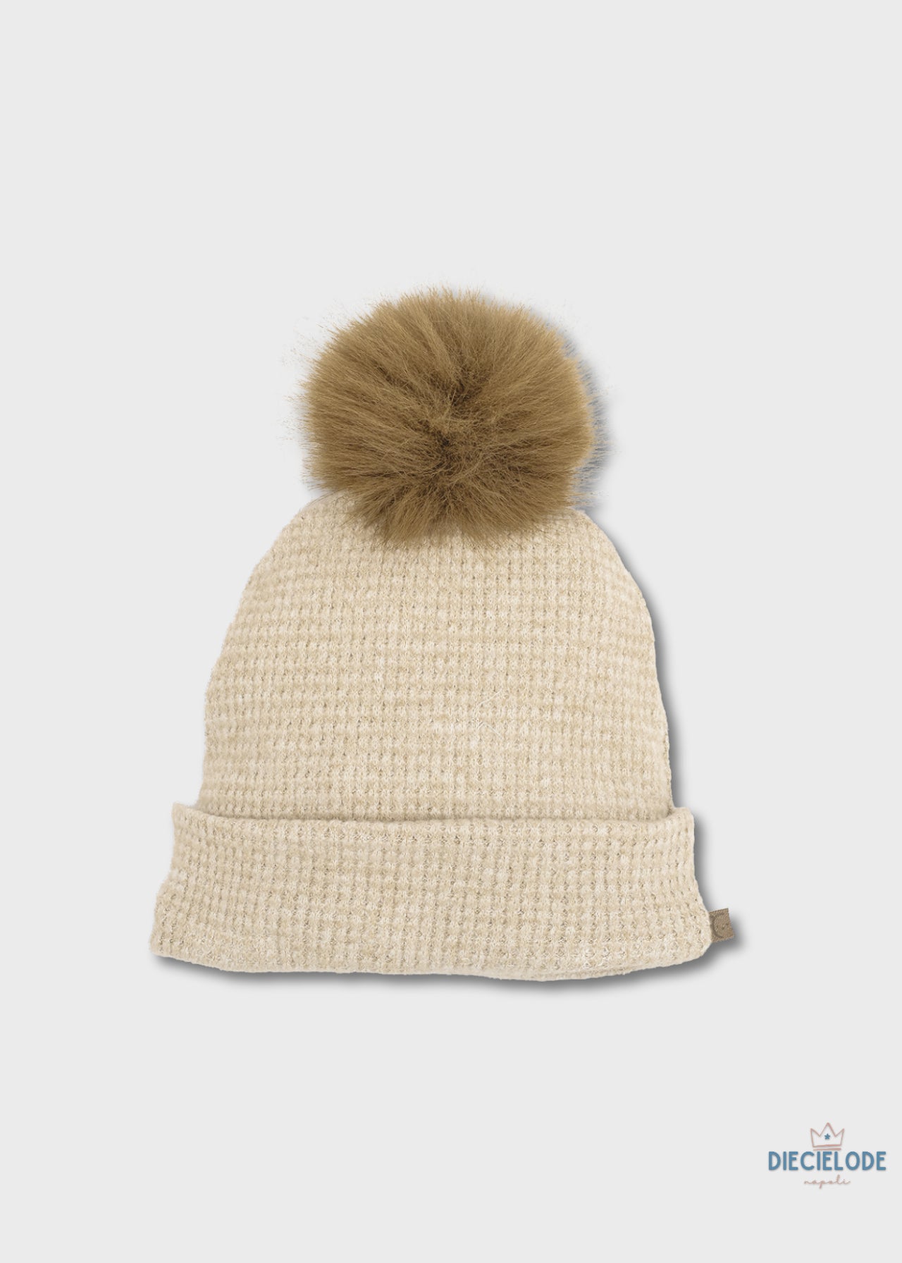 cappello neonato pon pon