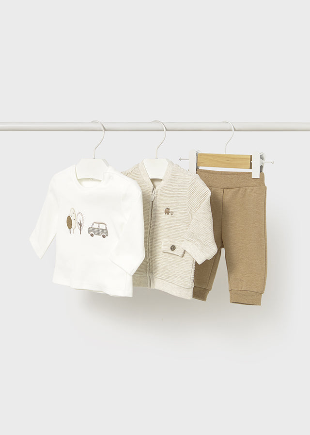 completino neonato felpe 3/pz