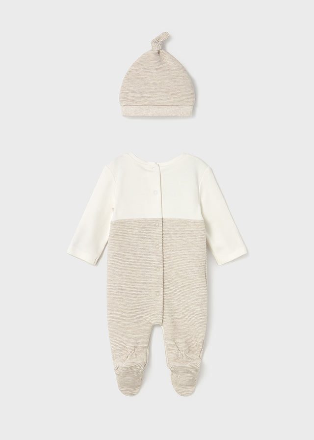 completino neonato salopette+cappellino
