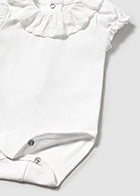 body neonata colletto pizzo corto