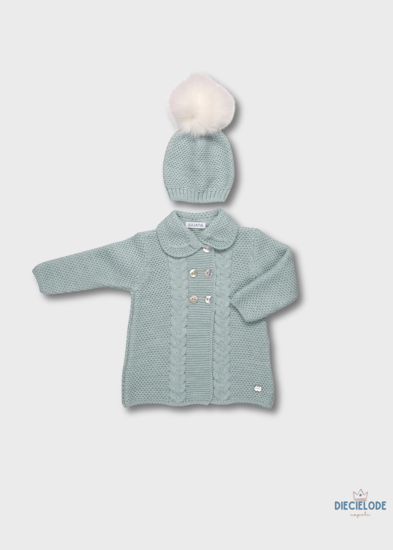 cappottino neonata doppio petto – Diecielode - Main Image