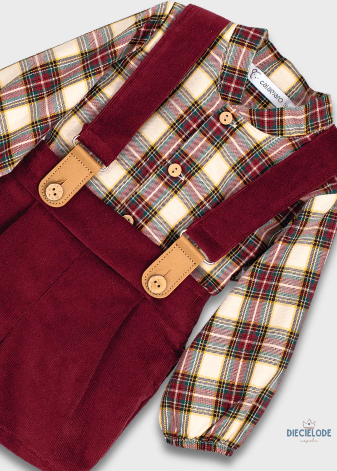 completino neonato tartan