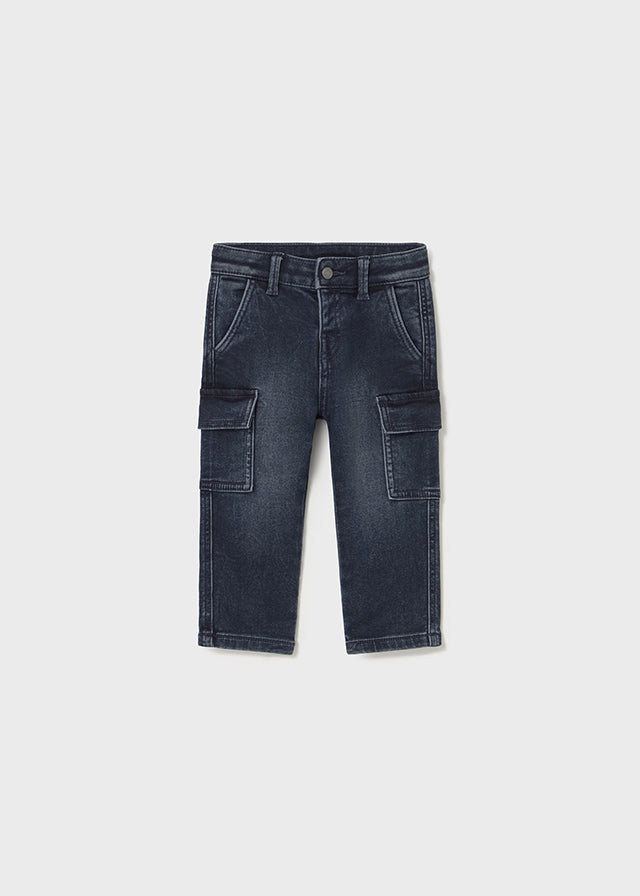 jeans neonato cargo denim