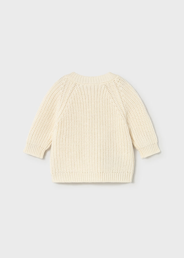 cardigan neonato tricot costina
