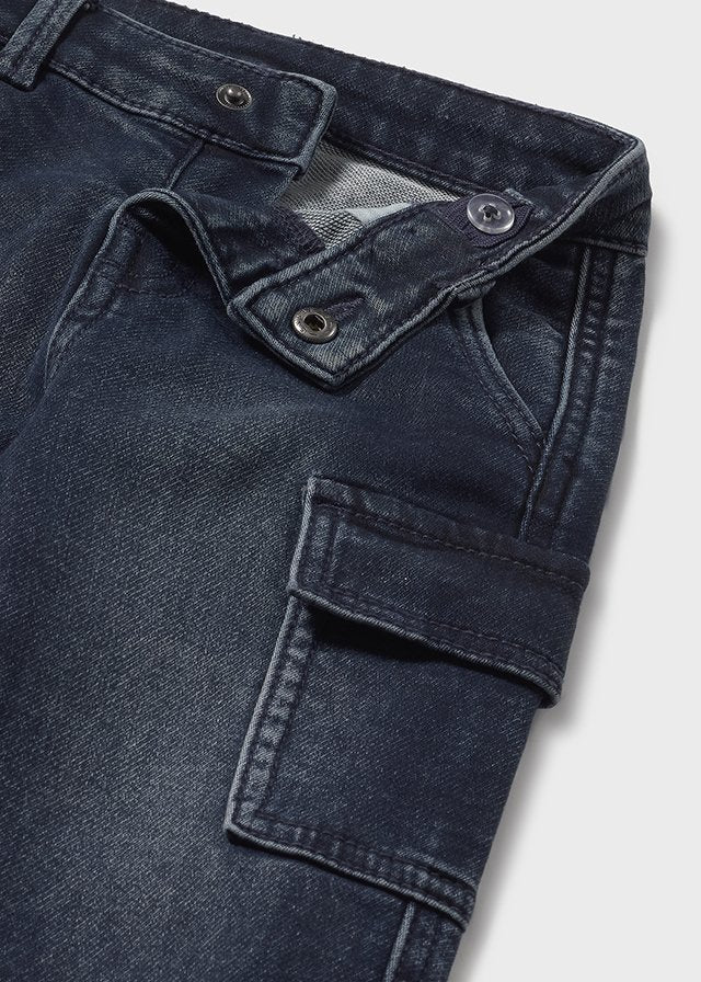 jeans neonato cargo denim