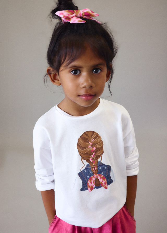 t-shirt bimba m/lunga stampa