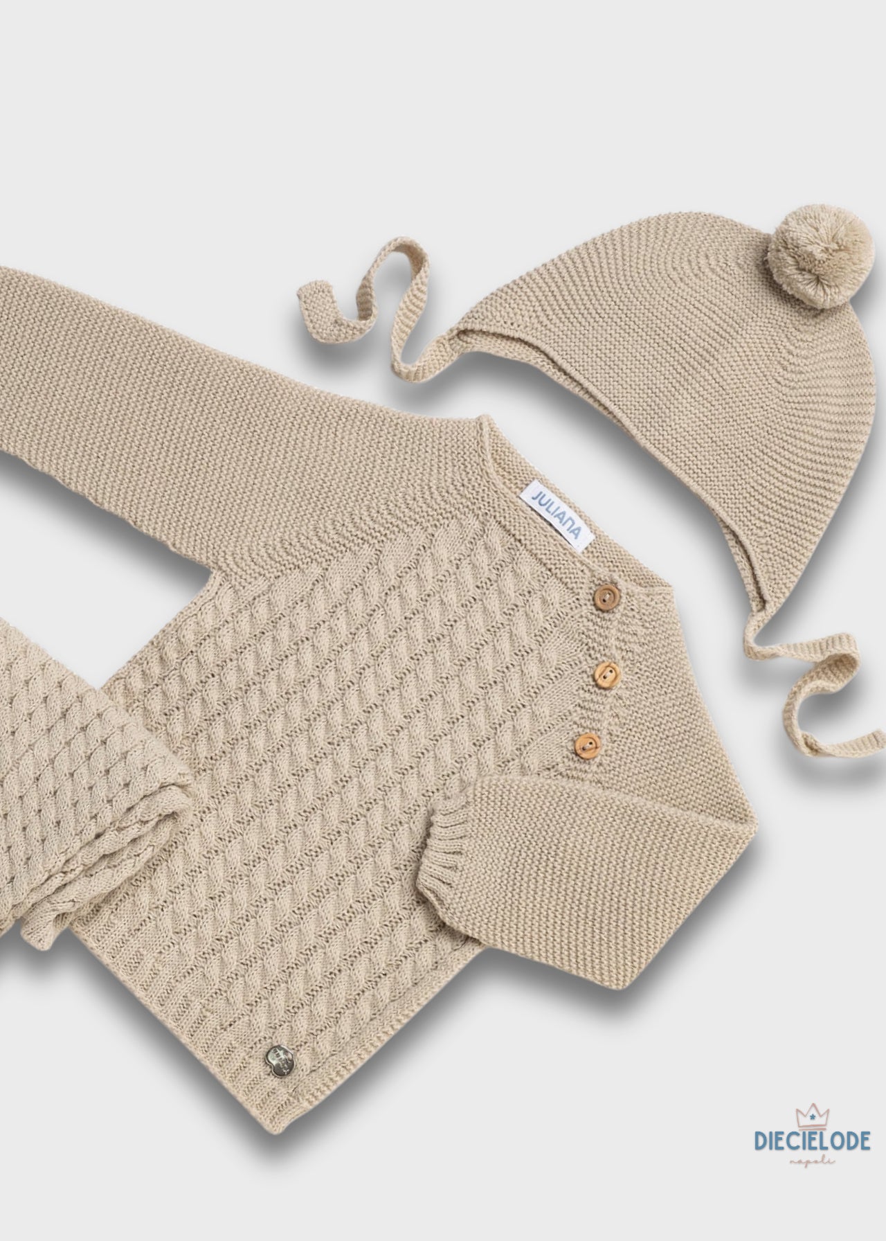 completino neonato tricot+cuffietta