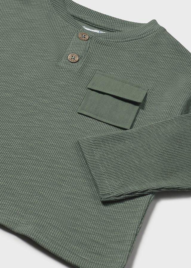 maglia cotone bottone serafino