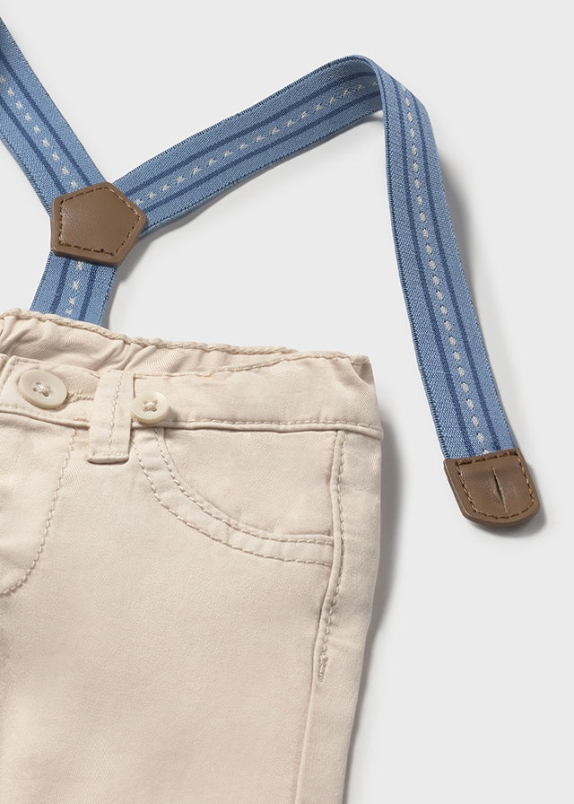 pantaloni neonato+bretelline
