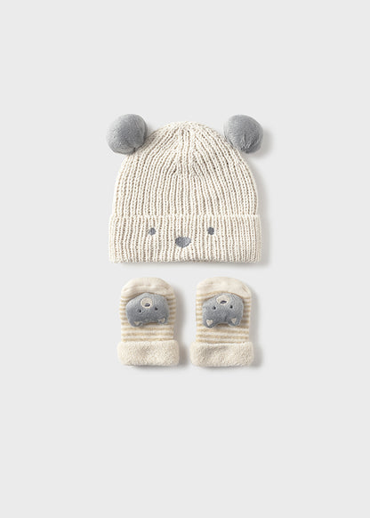 set neonato cappello+calzini