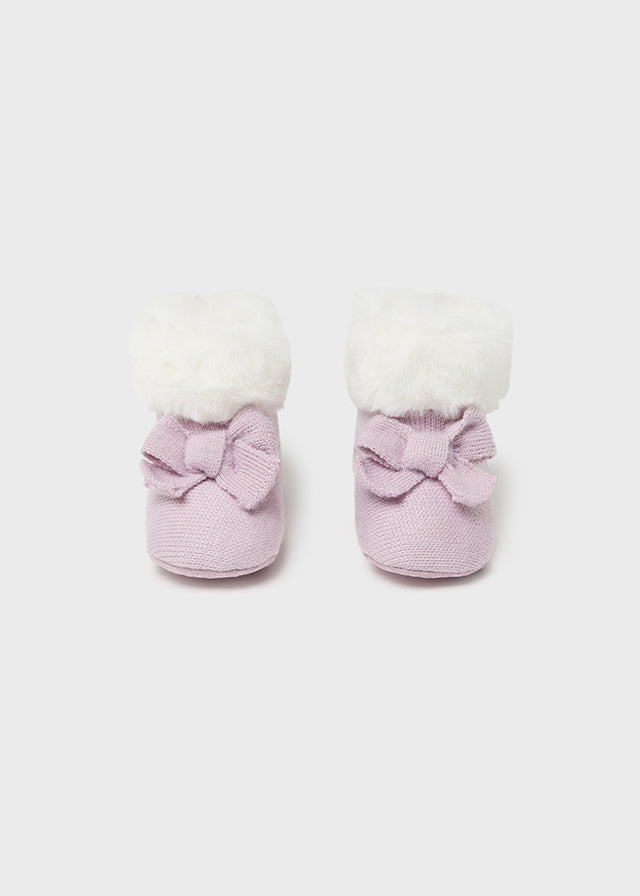 Stivaletto in tricot con fodera in pelliccia