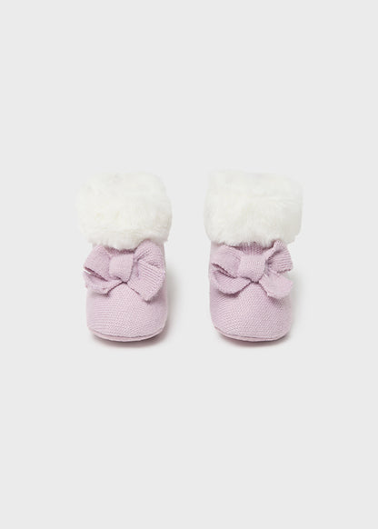 Stivaletto in tricot con fodera in pelliccia