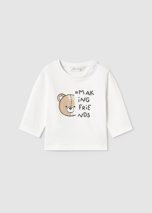 maglietta neonato m/lunga cotone