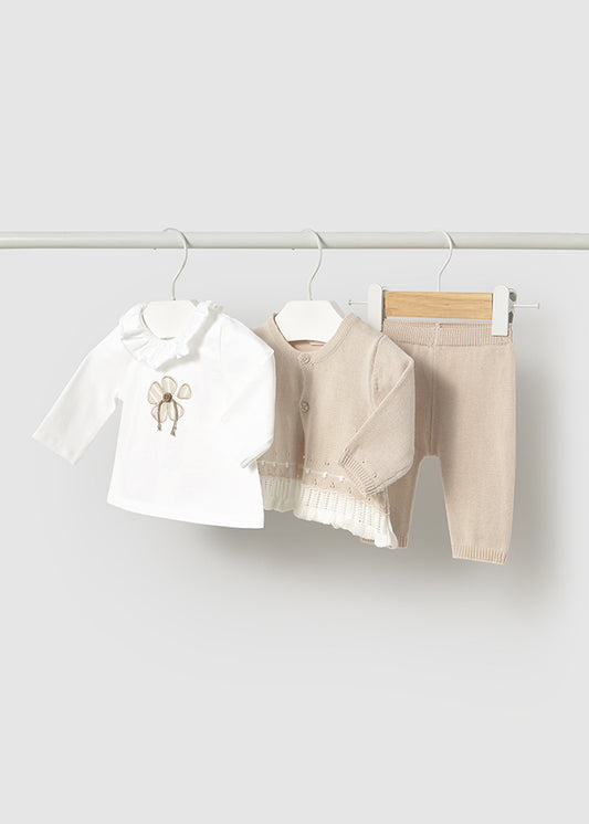 completino neonata tre pezzi lungo