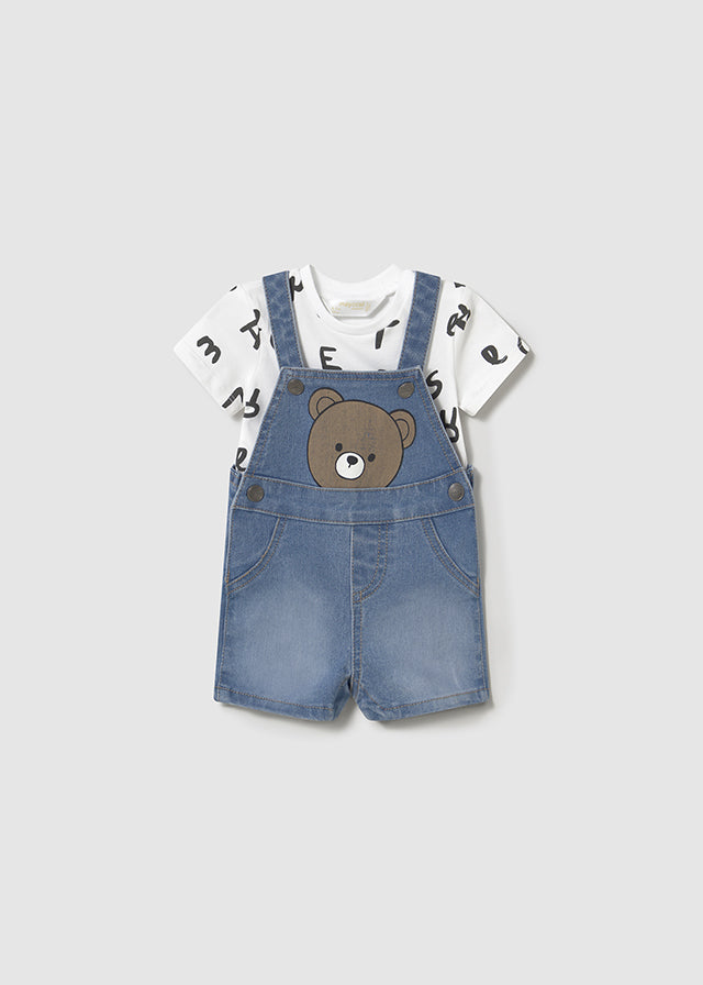 completo neonato salopette jeans
