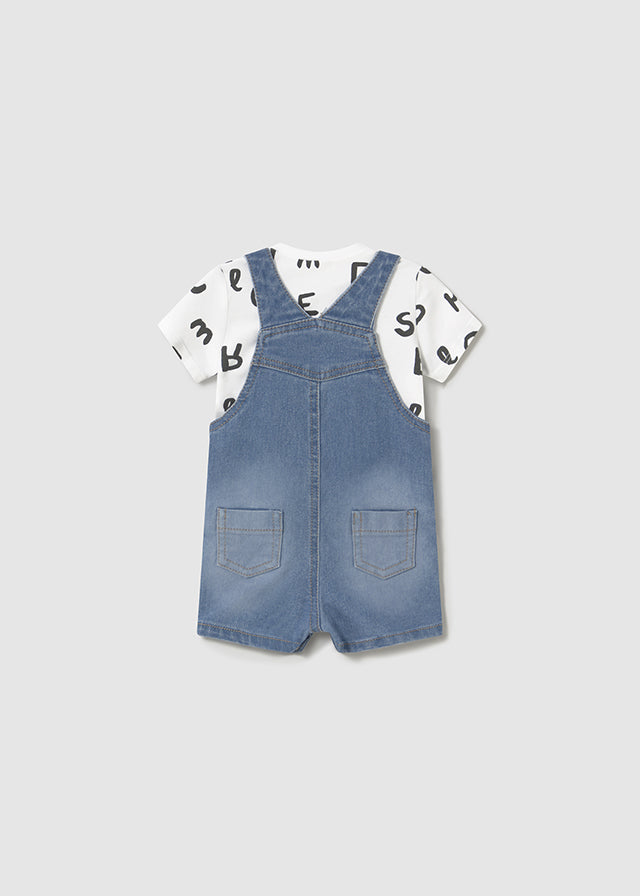 completo neonato salopette jeans