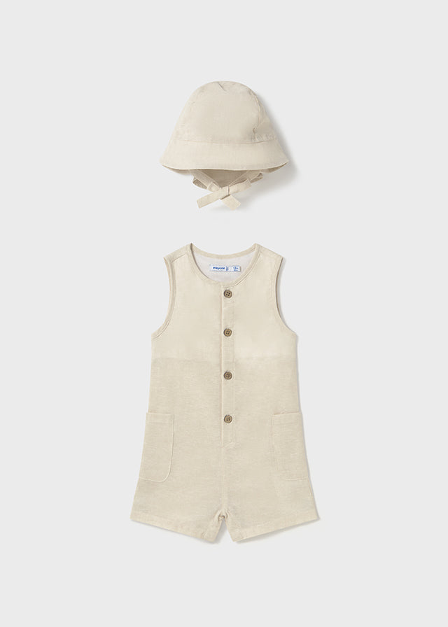 tuta neonato lino
