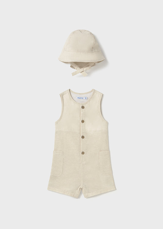 tuta neonato lino