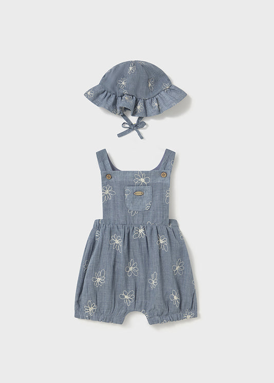 salopette+cappello  neonata