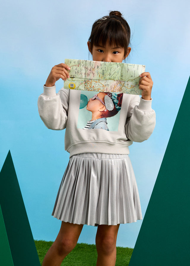 gonna pantalone bimba plisse' elegante