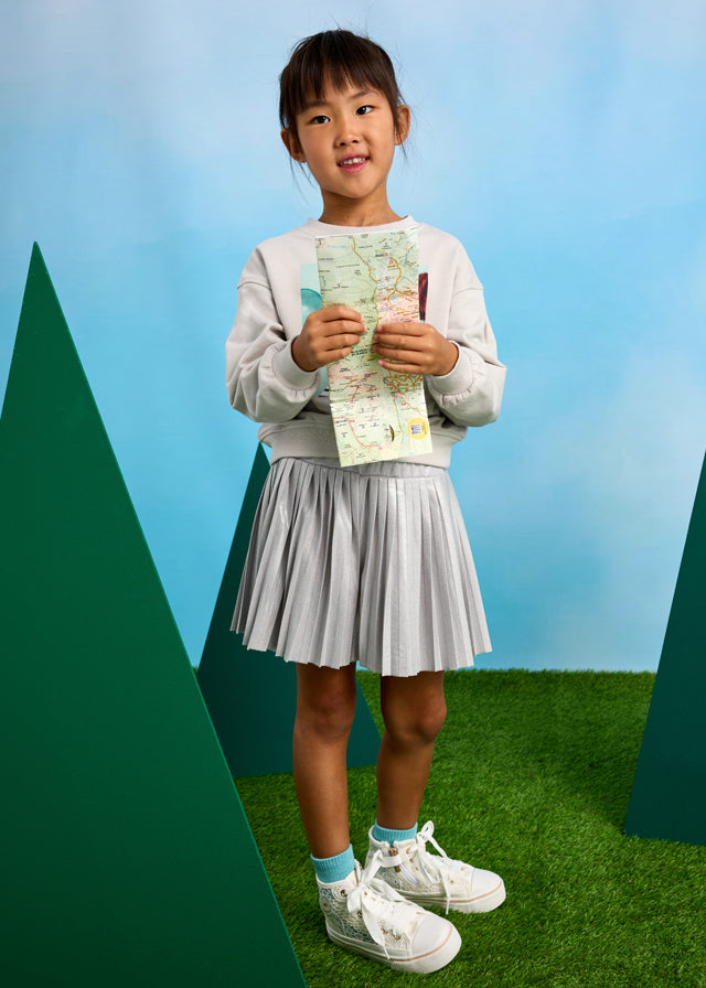 gonna pantalone bimba plisse' elegante
