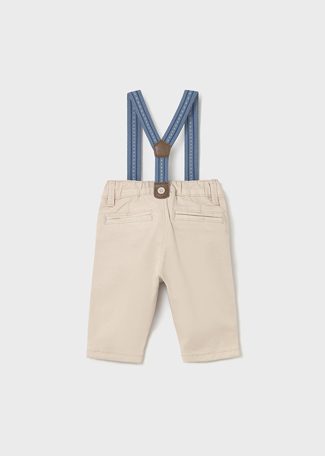 pantaloni neonato+bretelline