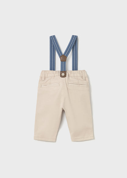 pantaloni neonato+bretelline