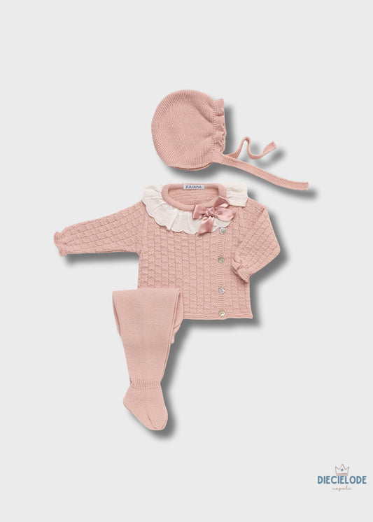 completino neonata tricot+cuffietta