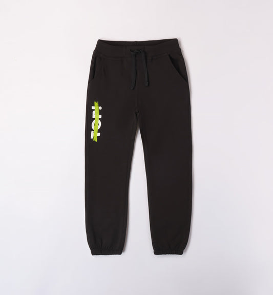 Pantalone in felpa con coulisse e stampa laterale