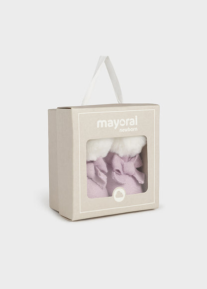 Stivaletto in tricot con fodera in pelliccia