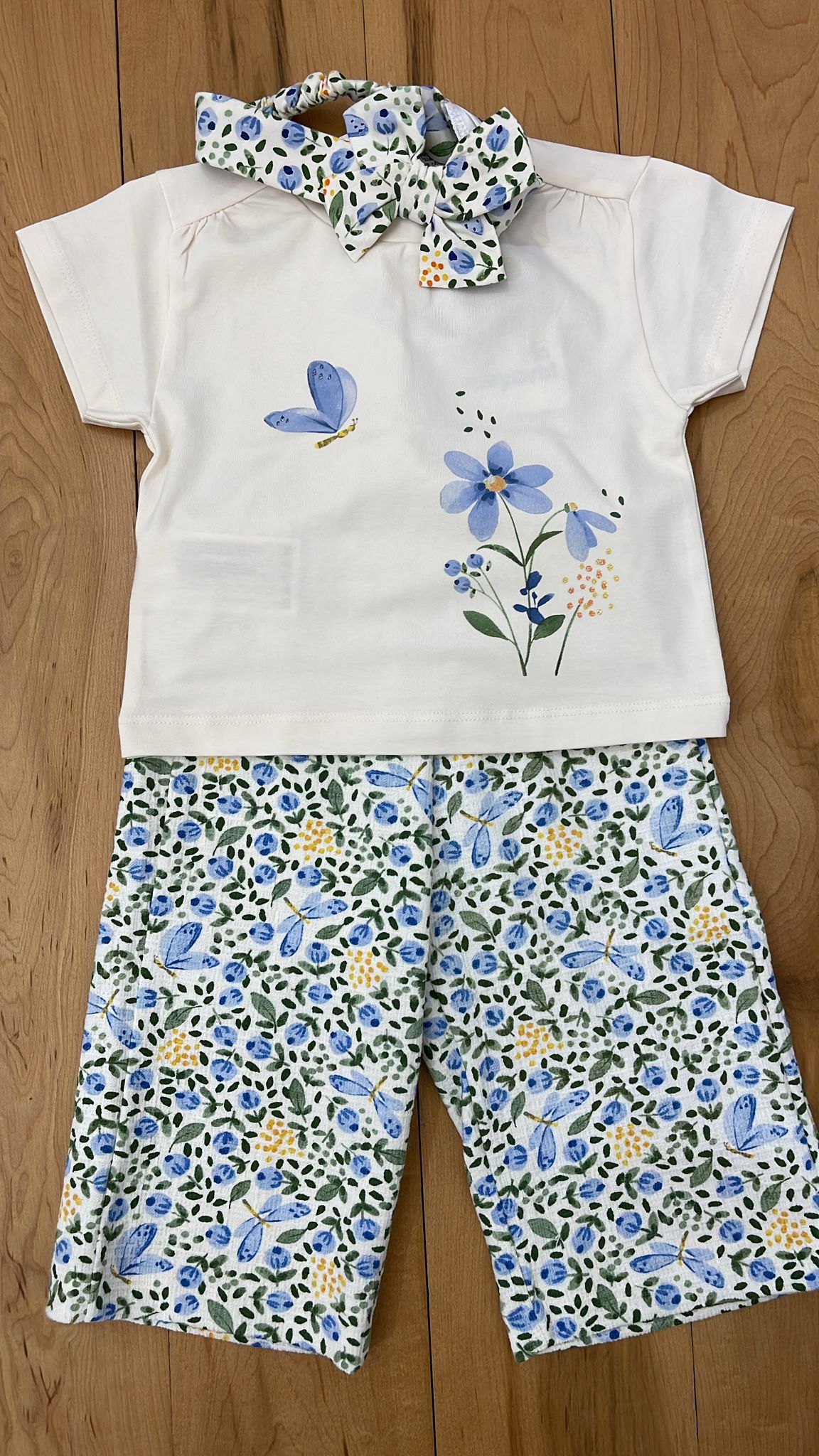 completino neonata fiori m/corta