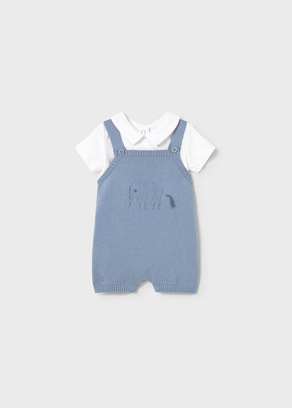 completino neonato tricot pagliaccetto corto