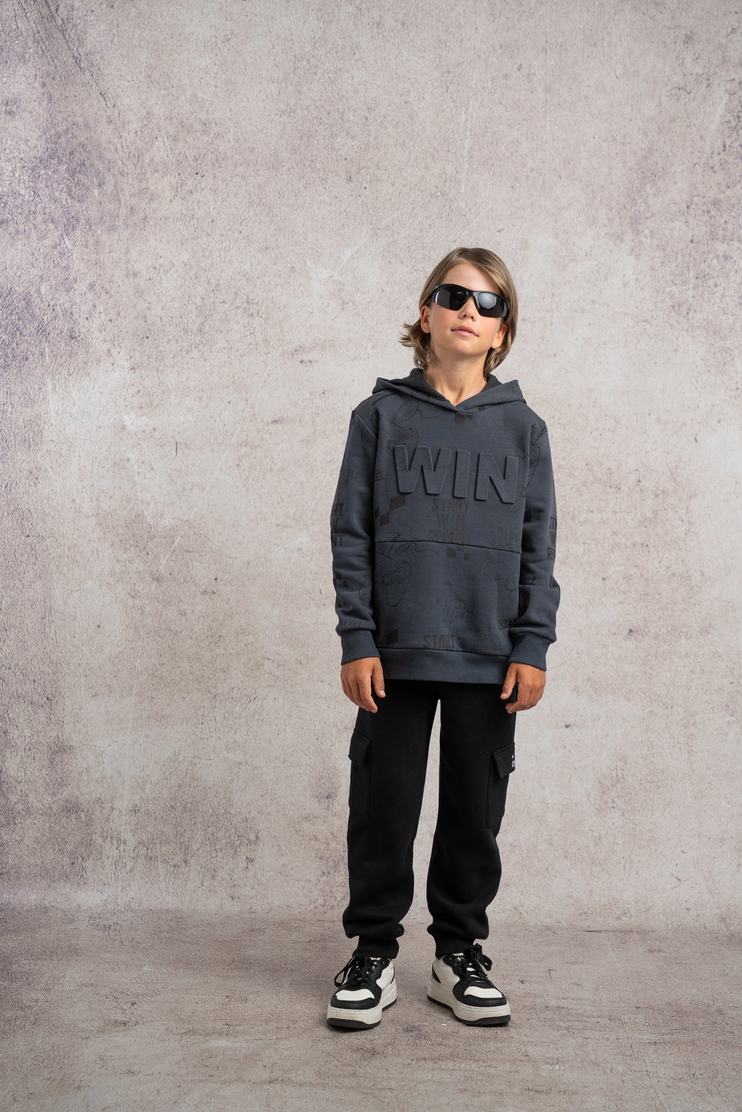 completo junior felpa cappuccio