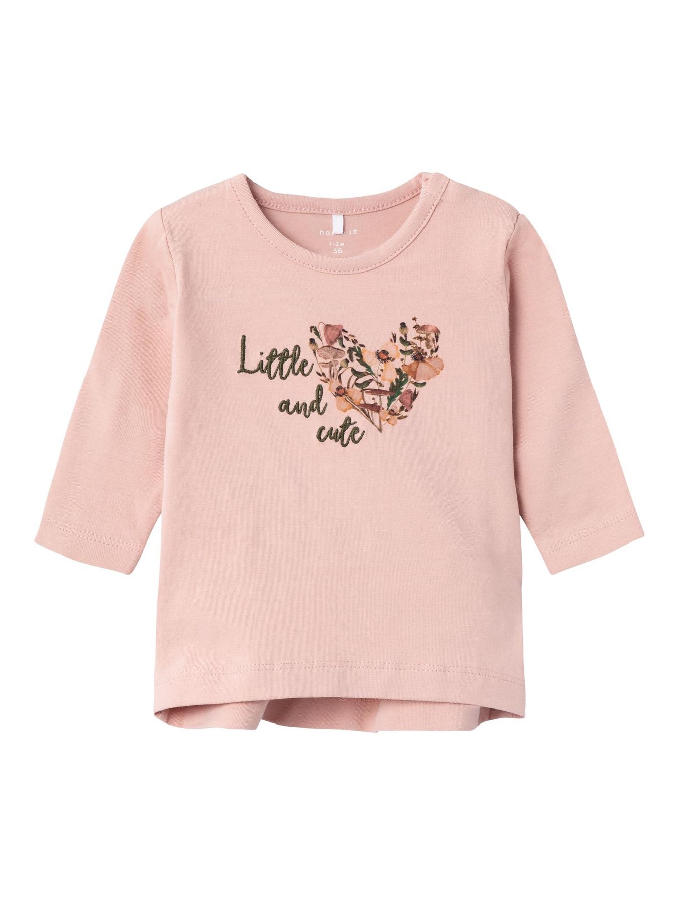 T-Shirt Manica Lunga con stampa e ricamo a rilievo